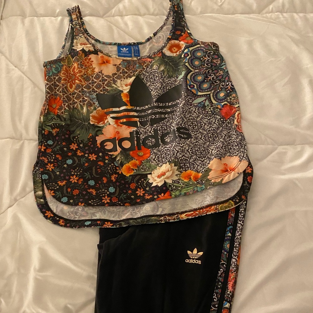 Adidas Matching Tank Top and Leggings